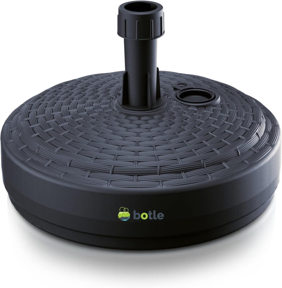 Schirmständer Schirmhalter Sonnenschirmständer Anthrazit Ständer aus Kunststoff Rund Form zu Garten Terrasse Strand Rattan Sonnenschirmfuß befüllbar mit Sand Wasser oder Kies Sonnenschirm Flagge Mast Bild 1