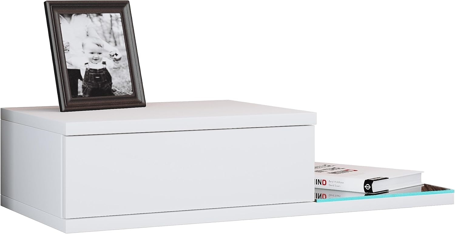 VCM Nachttisch Konsila 919845 Weiß H. 15 x B. 65 x T. 30 cm Bild 1