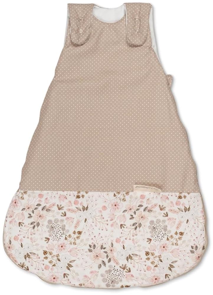 ULLENBOOM Sommerschlafsack Baby Rosa Blüten (Made in EU) - Aus OEKO-TEX Materialien - 0,5 TOG, Schlafsack für Babys und Neugeborene, Größe: 56 bis 62 Bild 1