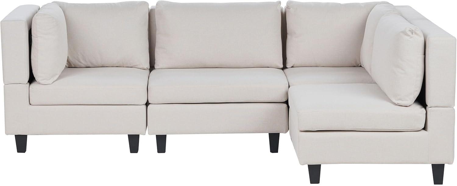 Ecksofa UNSTAD Helles Beige Stoff Bild 1