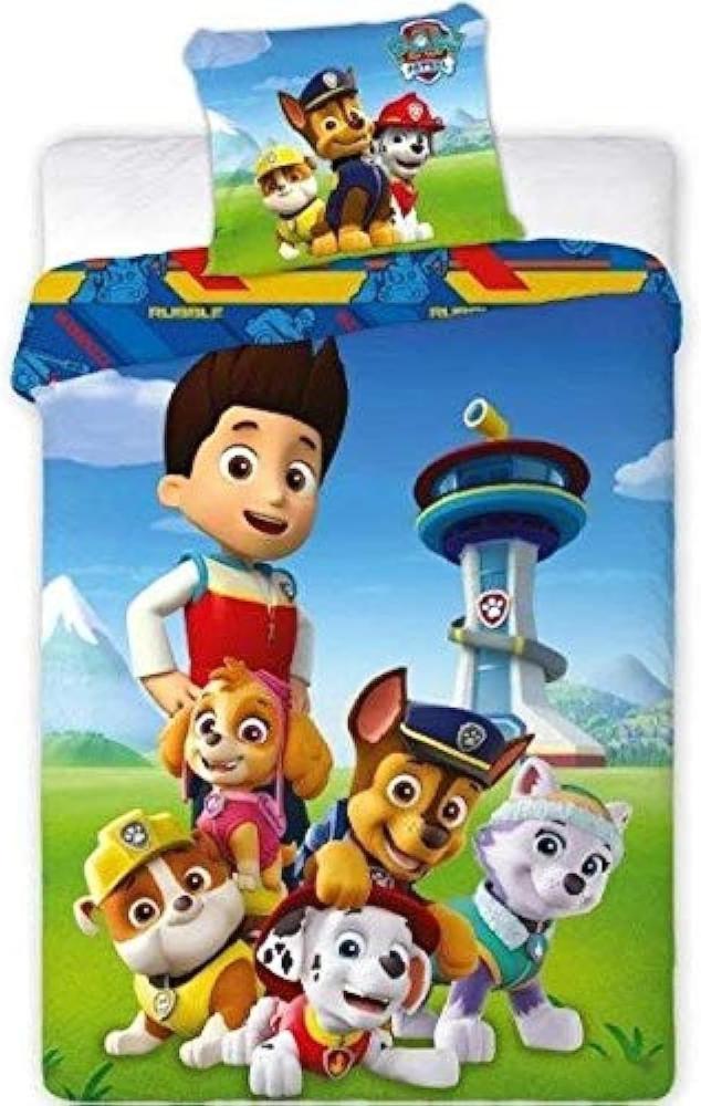 Paw Patrol Team Ryder - Baumwoll-Bettwäsche - Set 100x135 40x60cm Bild 1