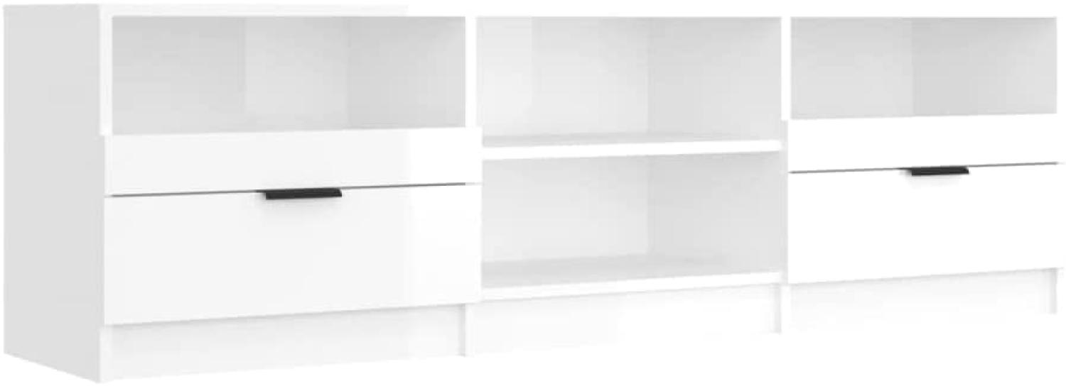 vidaXL TV-Schrank Hochglanz-Weiß 150x33,5x45 cm Holzwerkstoff 811463 Bild 1