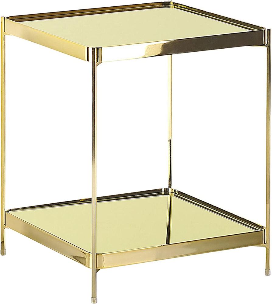 Beistelltisch Glas gold quadratisch 41 x 41 cm ALSEA klein Bild 1