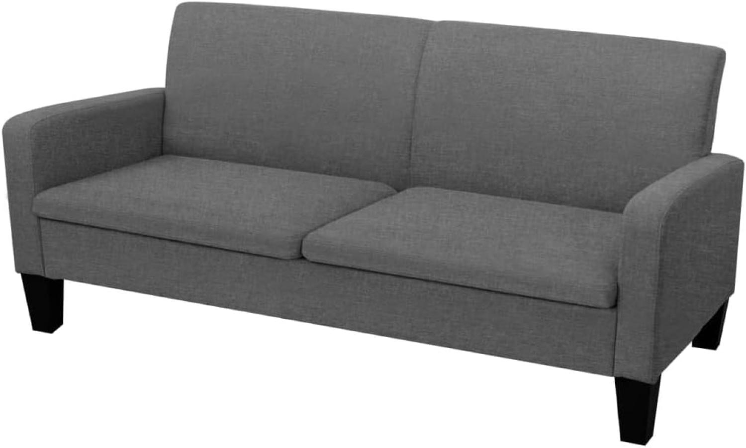 vidaXL 3-Sitzersofa 180 x 65 x 76 cm Dunkelgrau 244712 Bild 1