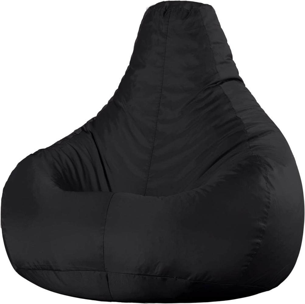 Bean Bag Bazaar Gaming Sitzsack „Recliner“, Gamer Sitzsack für Erwachsene und Kinder, Indoor Outdoor Sitzsack Sessel Gaming mit Füllung (Sitzsack, Schwarz) Bild 1