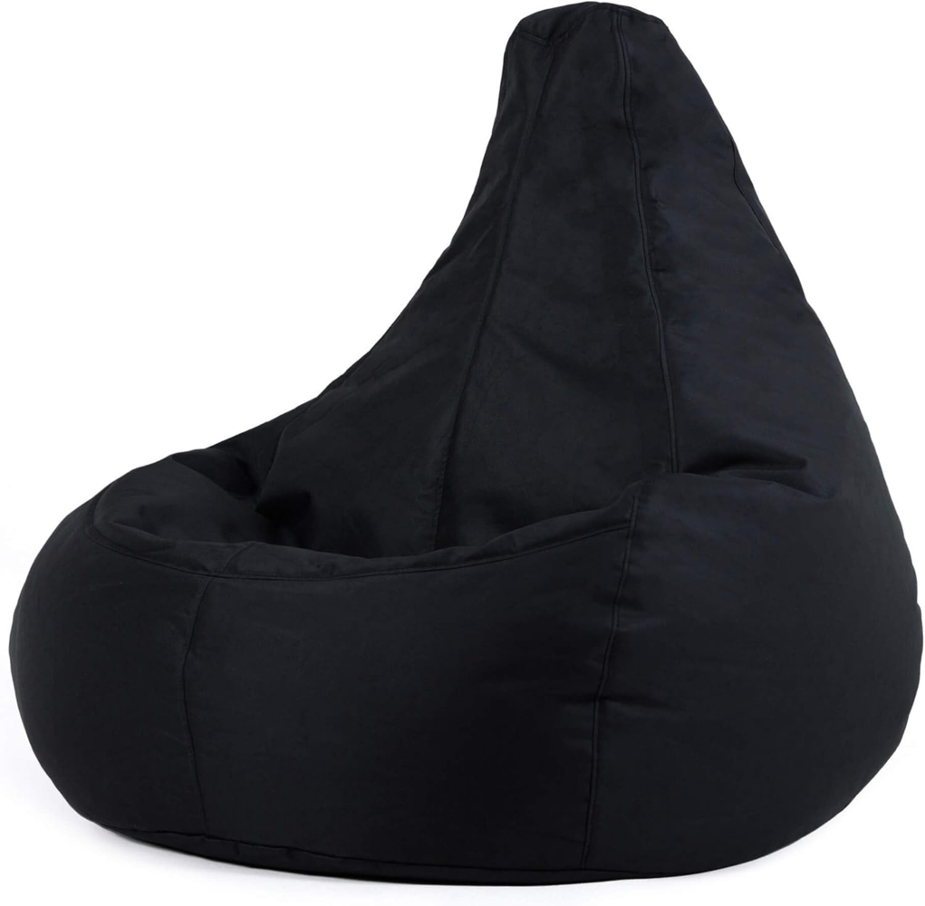 Bean Bag Bazaar Gaming Sitzsack „Recliner“, Gamer Sitzsack für Erwachsene und Kinder, Indoor Outdoor Sitzsack Sessel Gaming mit Füllung (Sitzsack, Schwarz) Bild 1