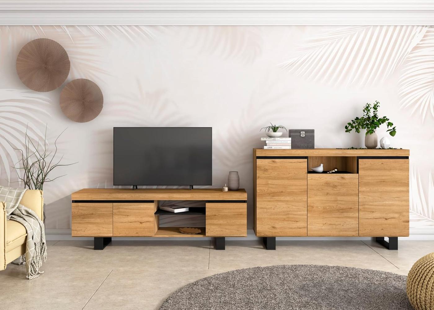 Skraut Home Möbel-Set mit Sideboard und TV-Schrank, 160 x 40 x 92 cm Bild 1