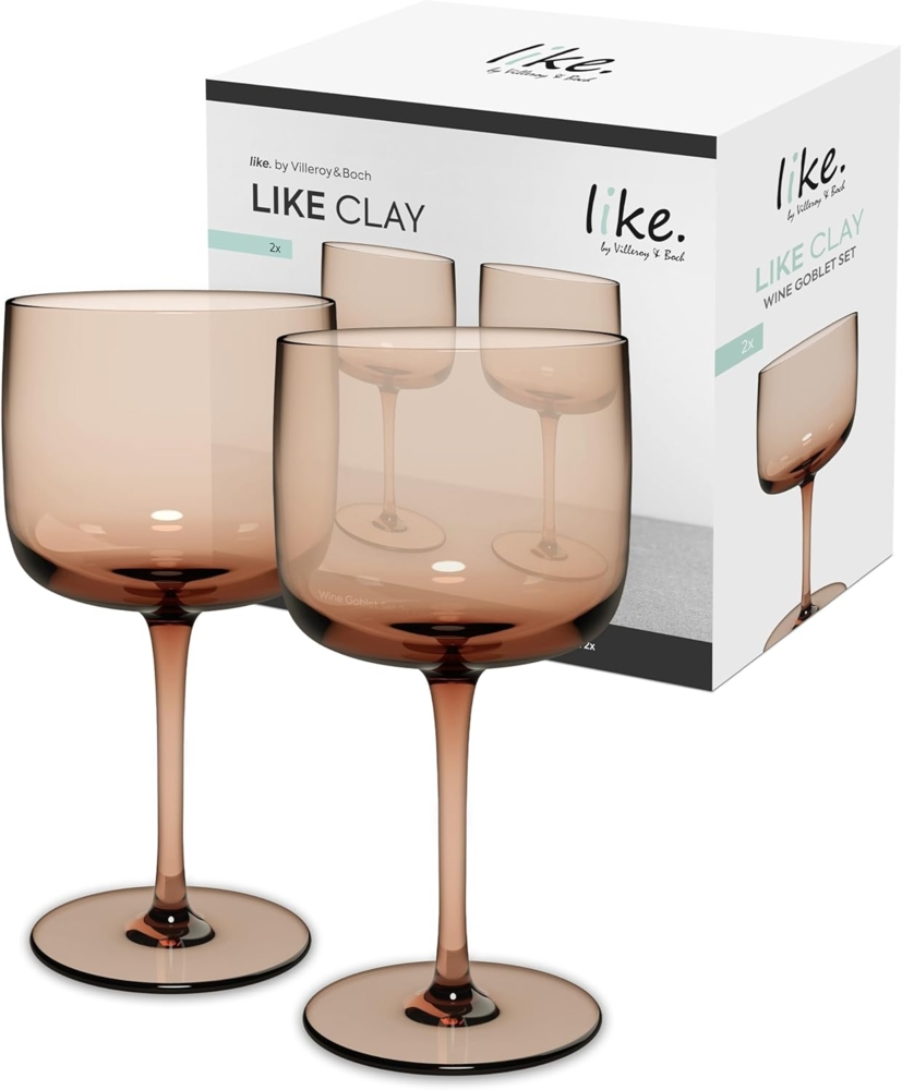 like. by Villeroy & Boch Like Glass Weinkelch 270 ml 2er Set Clay - DS Bild 1