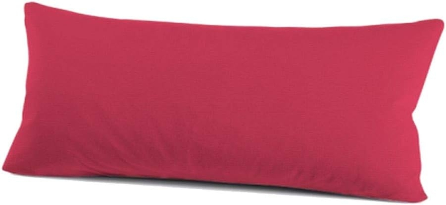 Schlafgut Kissenbezug Basic Jersey Baumwolle|Kissenbezug einzeln 40x80 cm| kirsche Bild 1