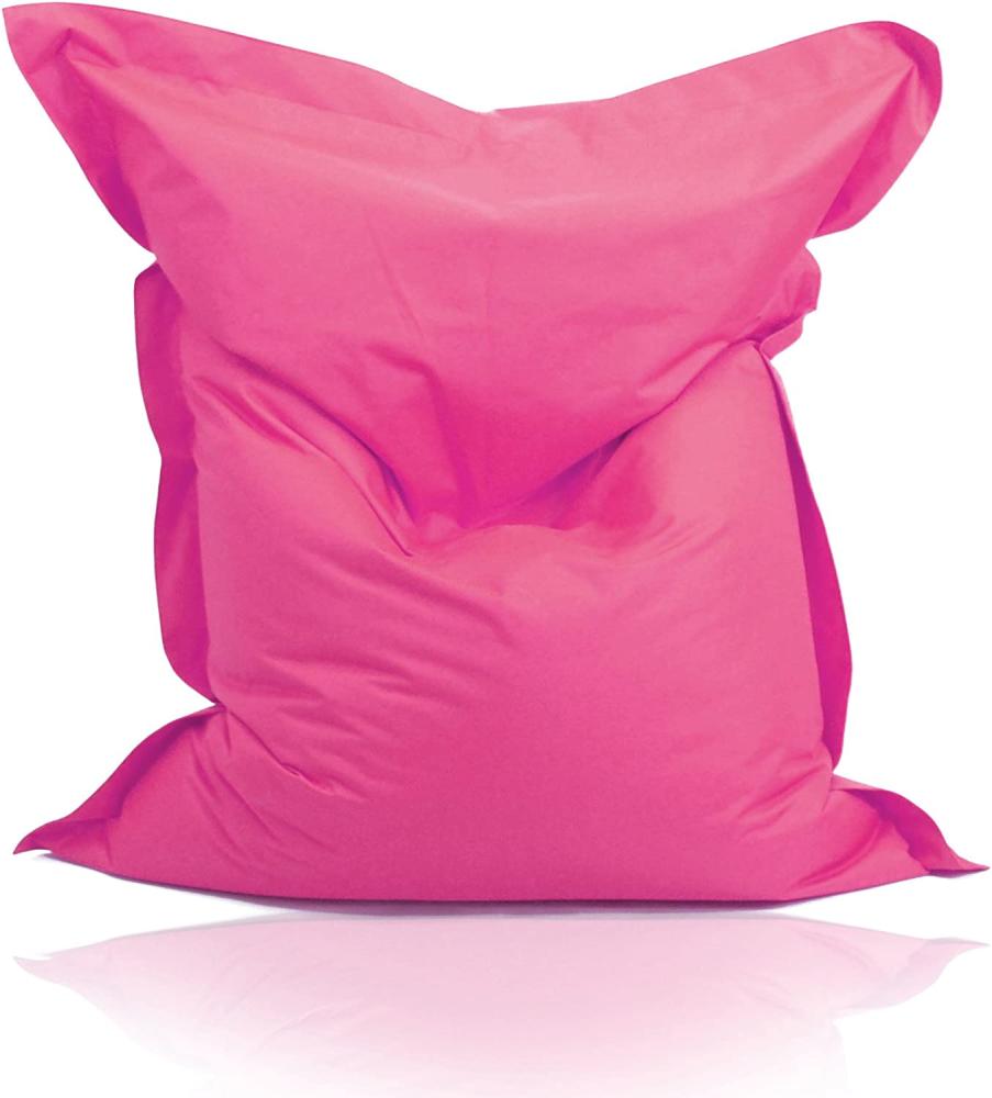 Kinzler S-10137/12 XXL Riesensitzsack, 140x180 cm, neue Styroporkügelchen, Sitzsack Outdoor Indoor, in vielen verschiedenen Farben, mit Innensack, pink Bild 1