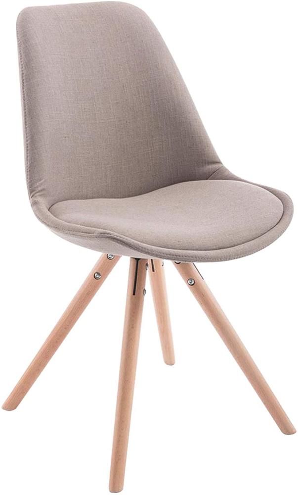 Besucherstuhl Toulouse Stoff Rund natura (eiche) taupe Bild 1