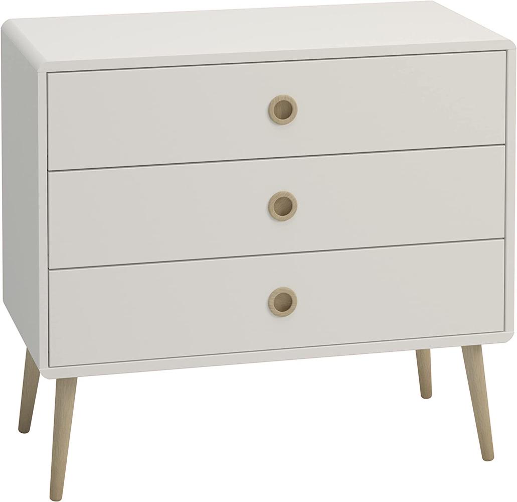 Steens Softline Kommode, 3 Schubladen, 81 x 73 x 40 cm (B/H/T), MDF, Weiß Bild 1