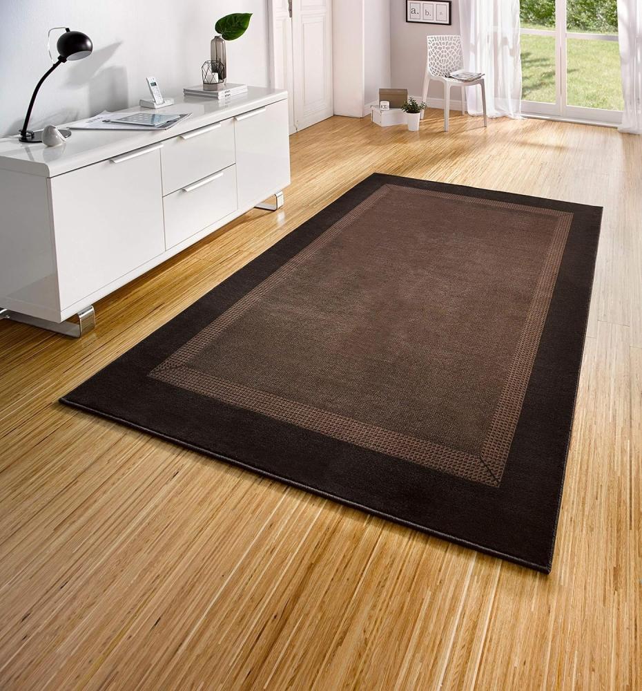 Design Velours Teppich Band Braun 120x170 cm Bild 1