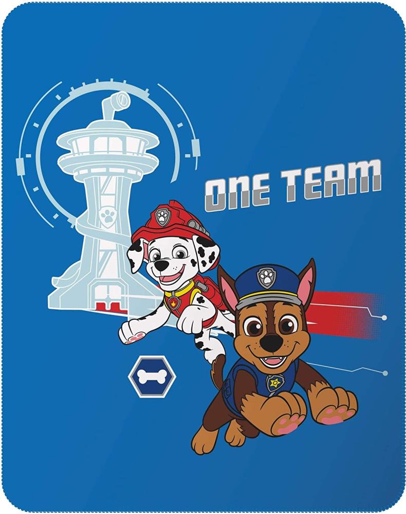 Paw Patrol - Fleecedecke - One Team - Maße: ca. 110 x 140 cm Bild 1