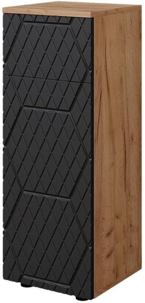 Vicco 'Irma' Midischrank, Holz, Anthrazit Gestreift, 81 x 30 x 30 cm Bild 1