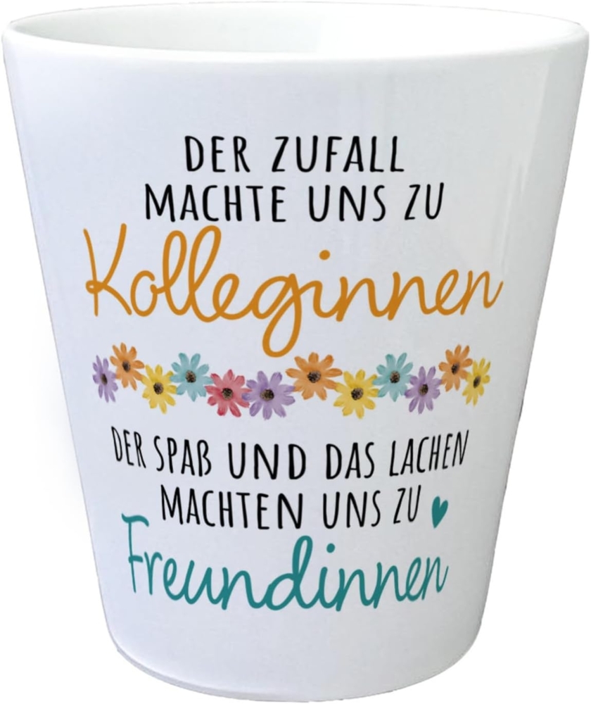 speecheese Blumentopf Beste Kollegin Blumentopf mit Spruch Zufall Kollegen Lachen Freunde Bild 1