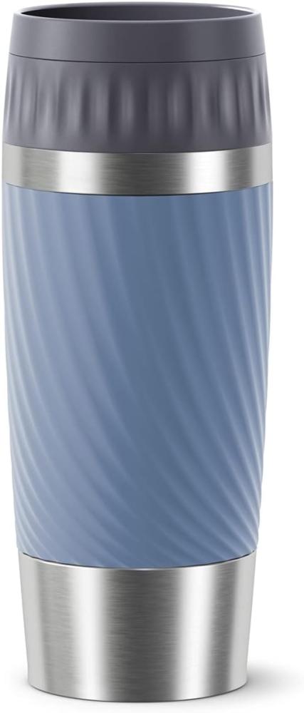 EMSA 'Travel Mug Easy Twist' Isolierbecher, Edelstahl/Silikon, blau, 360 ml Bild 1