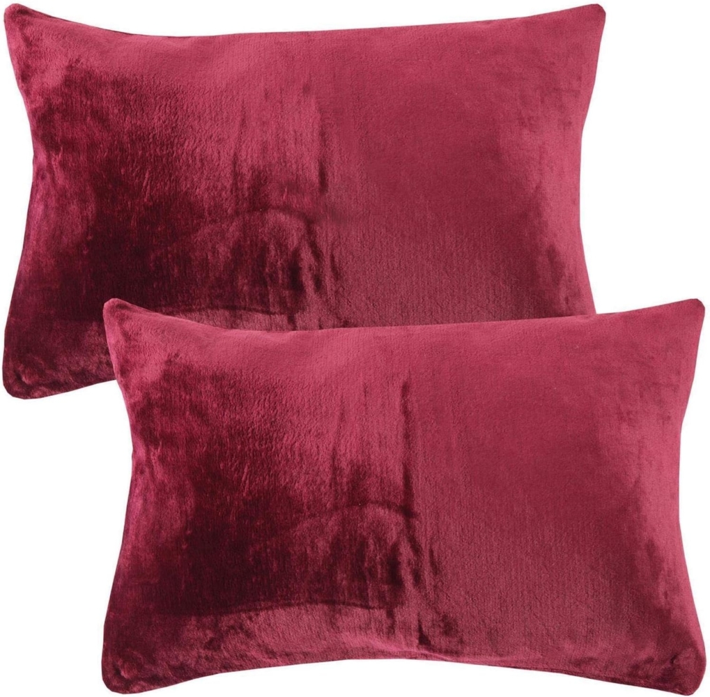 Bestlivings Kissenbezüge Celina, (2 Stück), Flauschbezug / Kissenbezug (40x60 cm) mit Reißverschluss Bild 1