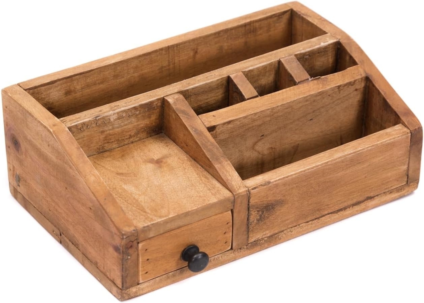 CREEDWOOD Aufbewahrungsbox TISCH ORGANIZER "STUDY", Mahagoni Holz, 27 cm, Büroorganizer Bild 1