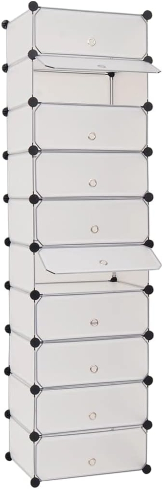vidaXL Schuh-Organizer Zusammenklappbar mit 10 Fächern Weiß 244919 Bild 1