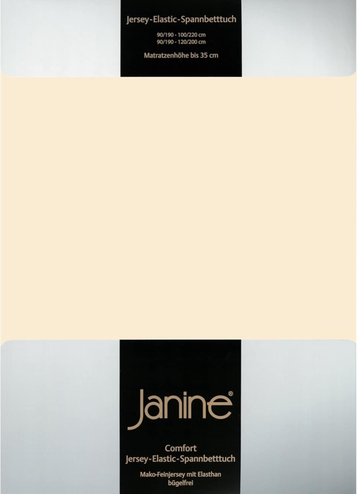 Janine Jersey Elastic Spannbetttuch|140x200 cm - 160x220 cm| leinen Bild 1