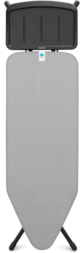 Brabantia - Bügelbrett C - für Dampferzeuger - XL-Dampfbügelbrett - Extra großer Metallständer - Höhenverstellbar - Solider Vierfußrahmen - Geräte bis zu 40 x 22 cm - Metallised - 125 x 45cm Bild 1