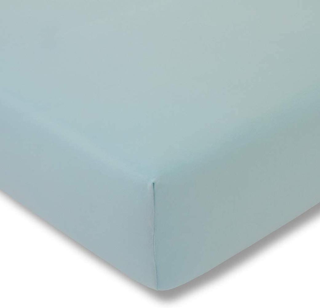 Estella Zwirnjersey Spannbetttuch für Boxspring Topper 140-160x200x7 cm azur (640) Bild 1