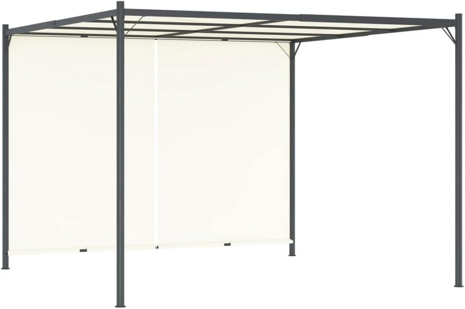 vidaXL Pergola mit Verstellbarem Dach Cremeweiß 3x3 m Stahl 49323 Bild 1