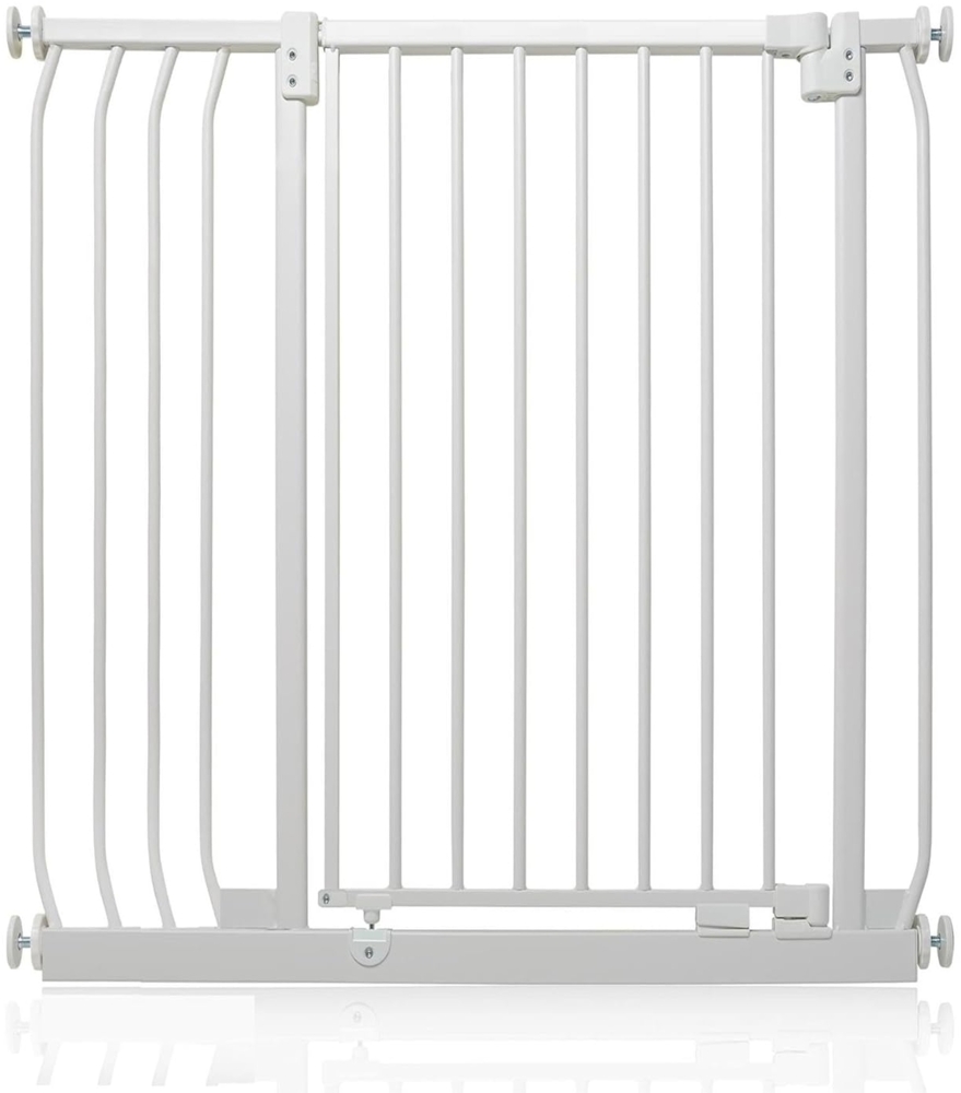 Safetots Extra Tall Elite Sicherheitsschutzgitter, 89cm - 98cm, Matt Weiß, Extra hohe 96.8cm Höhe, Treppenschutzgitter mit Druckmontage, Sicherheitsbarriere, Einfache Installation Bild 1