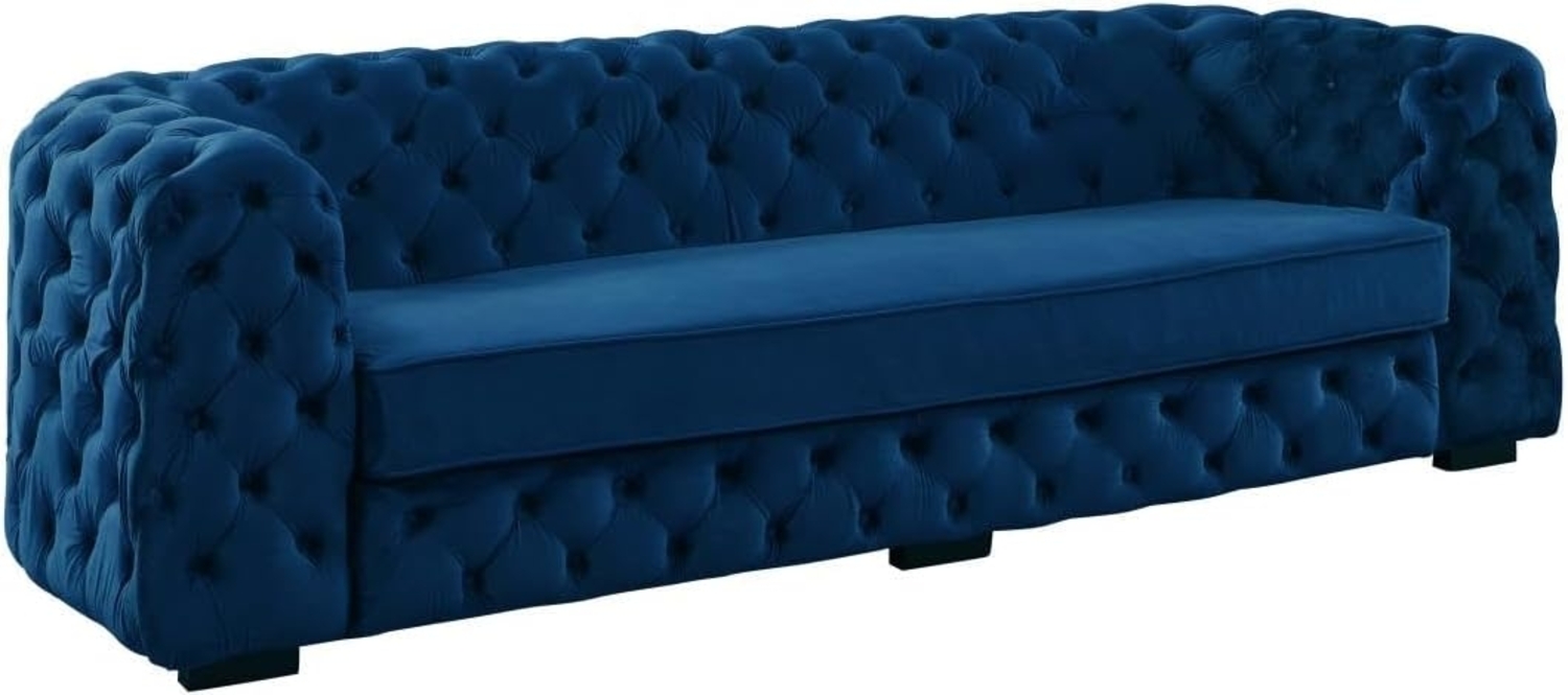 3-Sitzer-Sofa Chesterfield Samt STANLEY - Dunkelblau Bild 1