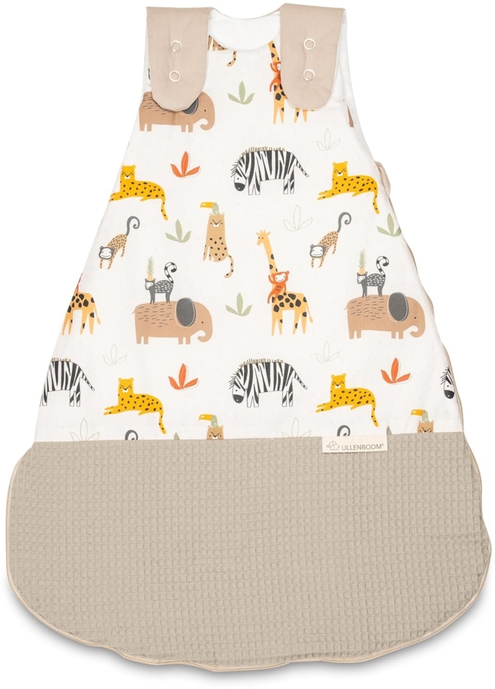 ULLENBOOM Schlafsack Baby 0 bis 3 Monate, 56/62, Sand Savanne (Made in EU) - Baby Schlafsack Neugeboren - Ganzjährig für Frühling, Herbst und Winter, Babyschlafsack mit 2,5 TOG Bild 1