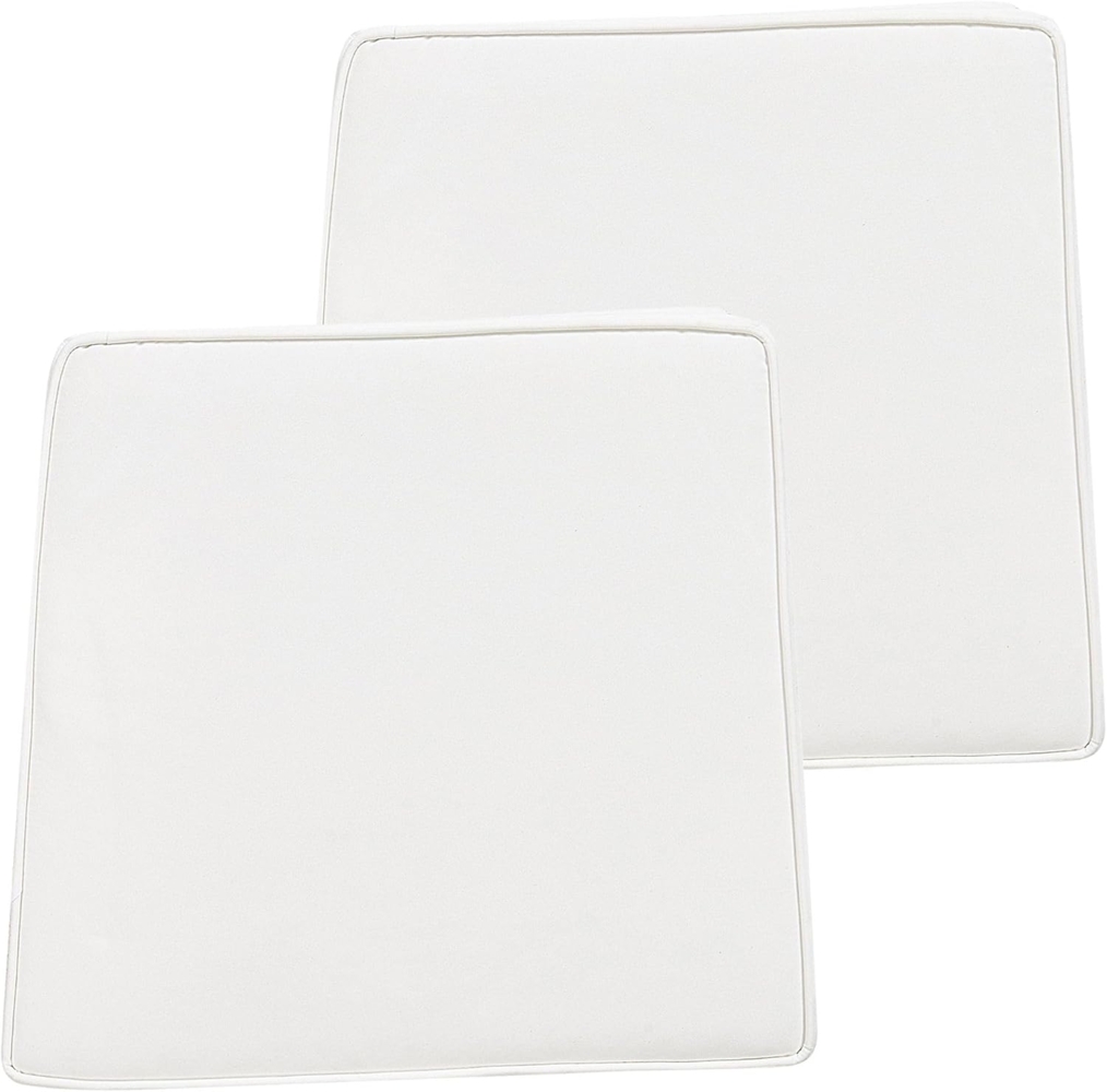 Set mit 2 Sitzkissen Ohne Muster TERNI 37 x 34 cm Cremeweiß Bild 1