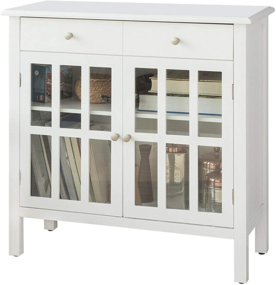 SoBuy Sideboard mit Schublade Kommode weiß Bild 1