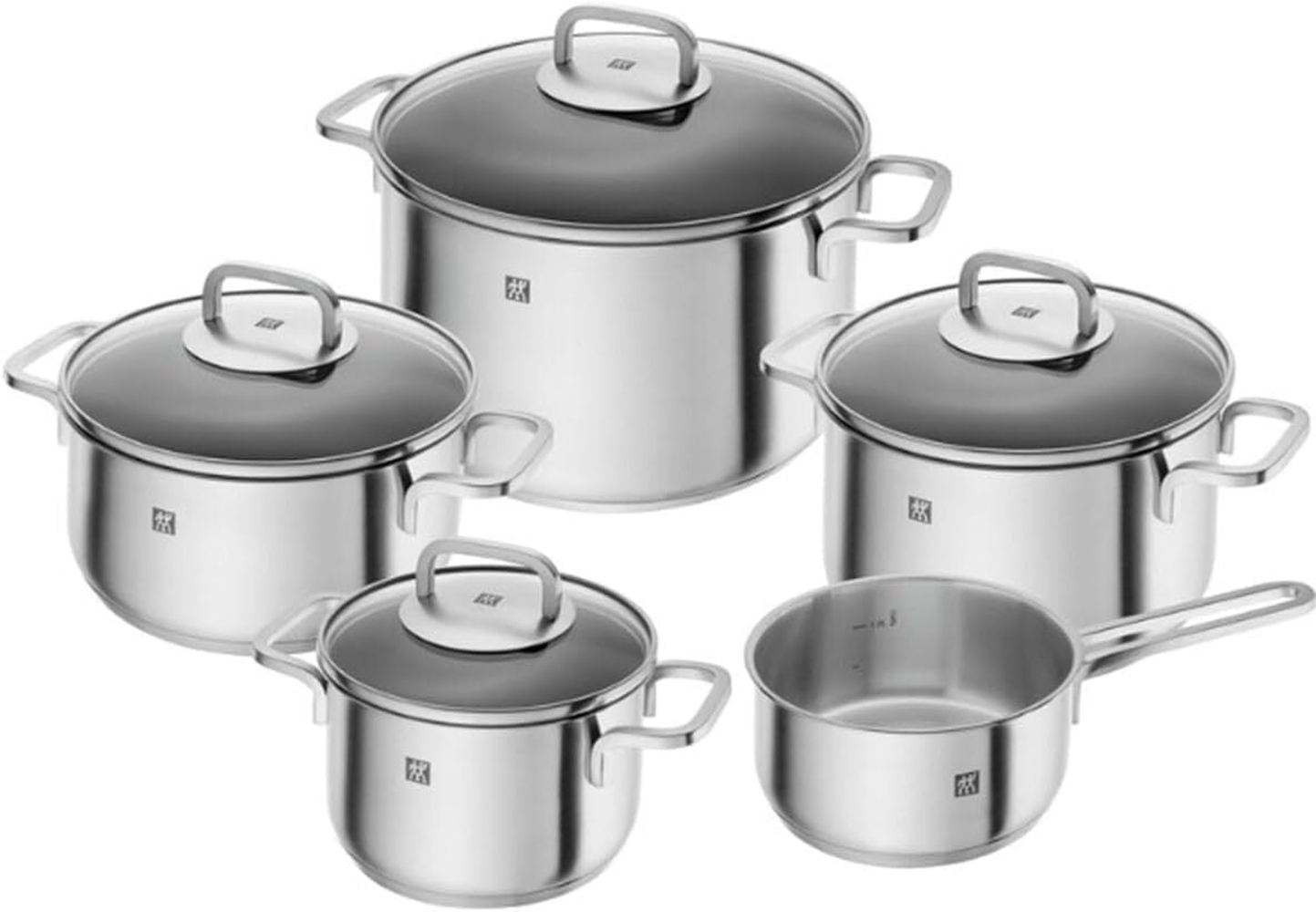 Zwilling Würfel-Set mit 5 Edelstahltöpfen mit Deckel Bild 1