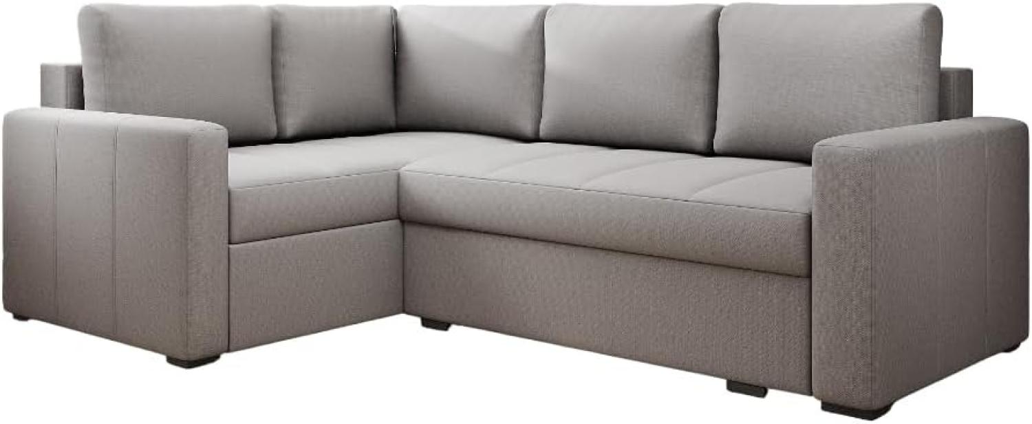 Designer Sofa Cortino mit Schlaffunktion und Stauraum Stoff Beige Links Bild 1