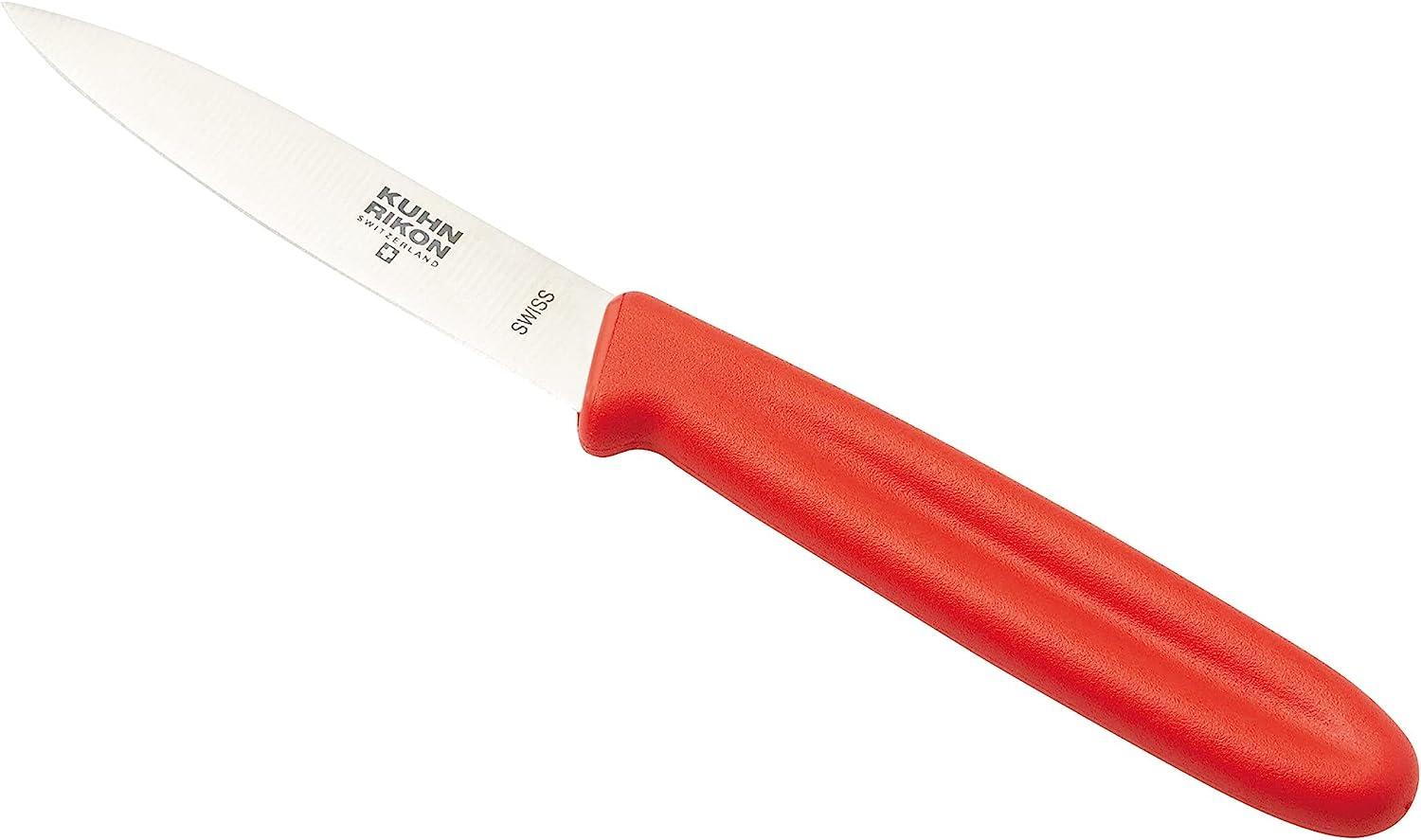 KUHN RIKON 22213 Messer Gemüsemesser Swiss Knife Rüstmesser Wellenschliff rot 18 cm Bild 1