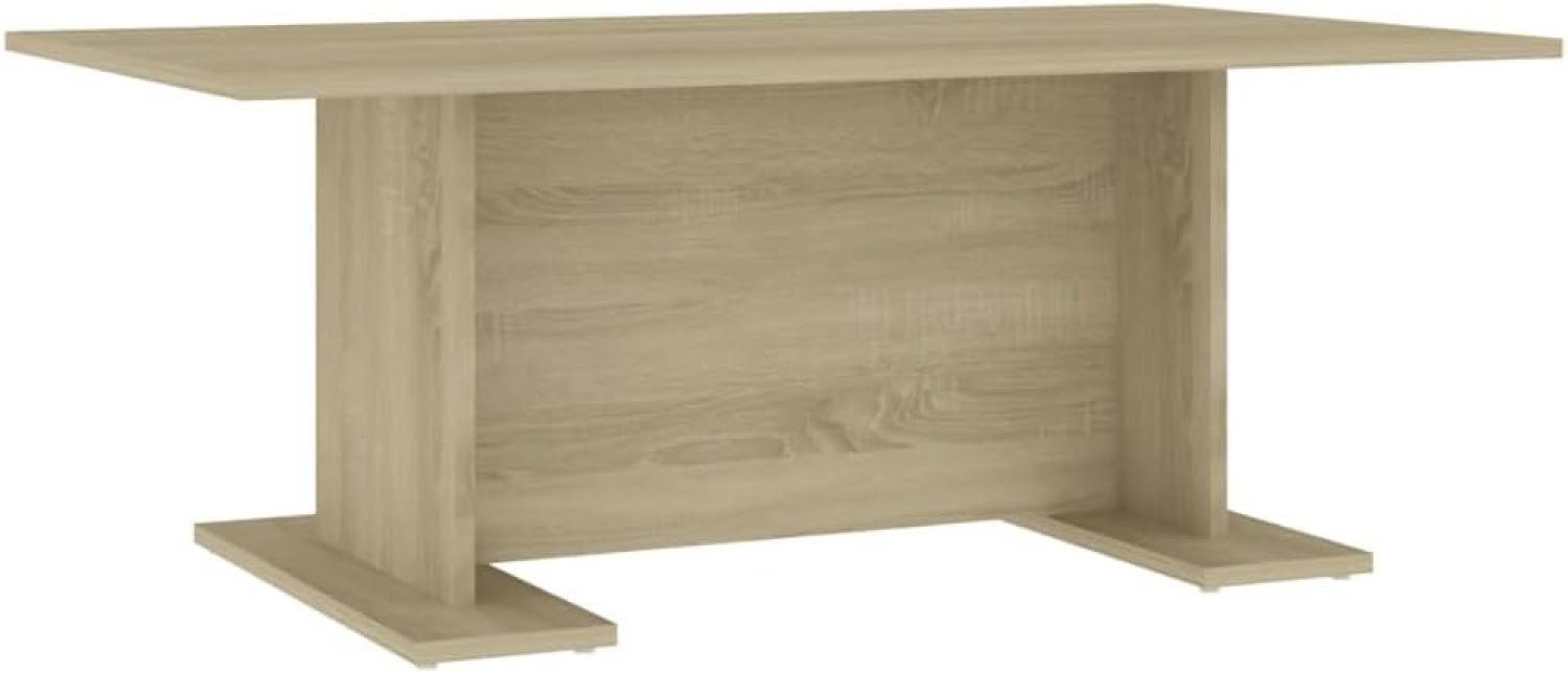 vidaXL Couchtisch Weiß und Sonoma-Eiche 103,5 x 60 x 40 cm Spanplatte Bild 1