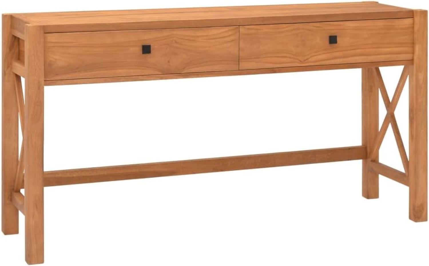 vidaXL Schreibtisch mit 2 Schubladen, Recyceltes Teak, 140 x 40 x 75 cm [325265] Bild 1