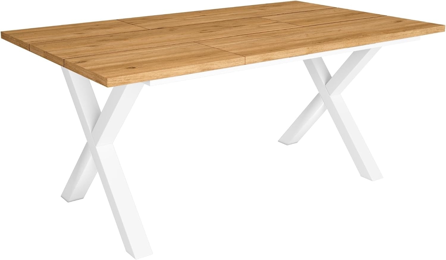 Skraut Home - Esstische | 8 Personen | 170 | Robust und stabil Dank Seiner Struktur und solide Beine | Ideal für Familienversammlungen | Eiche | Industrielles Stil Bild 1