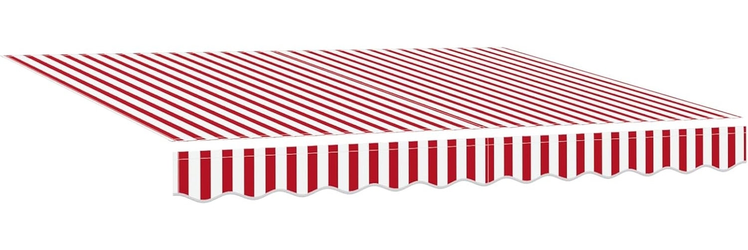 vidaXL Markisen-Ersatzstoff für 3.5x2 m Rahmen Rot und Weiß 42000500 Bild 1