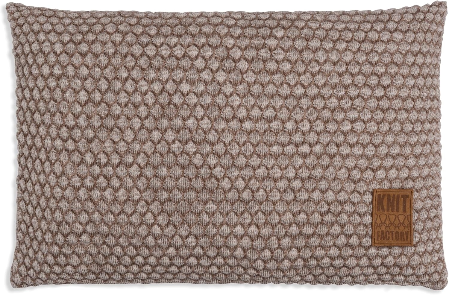 Knit Factory Juul Kissen 60x40 cm Wabe Beige Bild 1