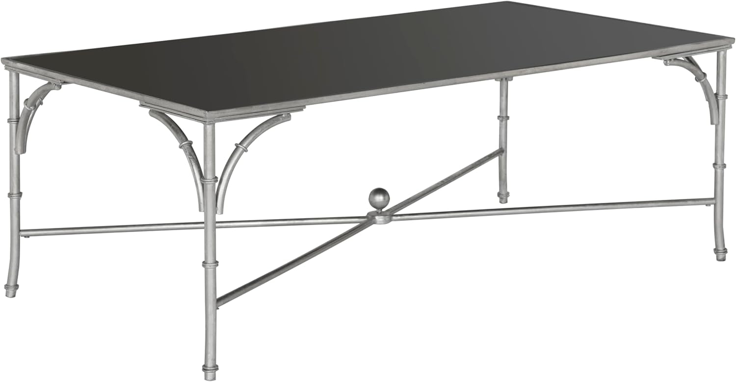 SAFAVIEH Modern Accent Table with Iron Legs, in Silver and Black, 127 X 66 X 45.72 Bild 1