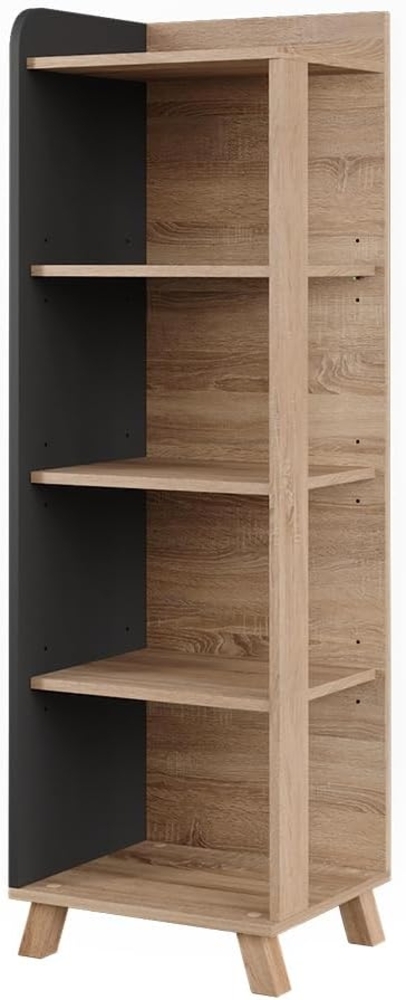 Badregal Karen Sonoma/Anthrazit 40 x 128 cm mit 4 Fächern Vicco Bild 1