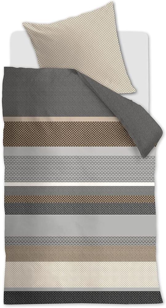 Beddinhouse 70% Cotton, 30% Lyocell, 40x40/127x77 TC210 Bettwäsche Audrey Grey 135X200 135 x 200 cm + 1x 80 x 80 cm 1 Bettbezug, 1 Kissenbezug Grau Bild 1