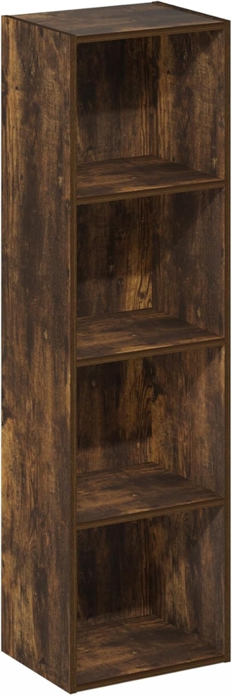 Furinno Pasir 4-stufiges Bücherregal mit offenem Regal, Bernsteinkiefer Bild 1