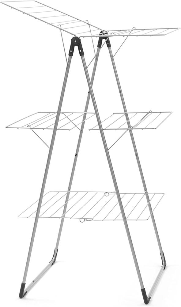 Brabantia Turm-Trockengestell, Wäschetrockner, Wäscheständer, Gestell, Metallic Grey, 476648 Bild 1