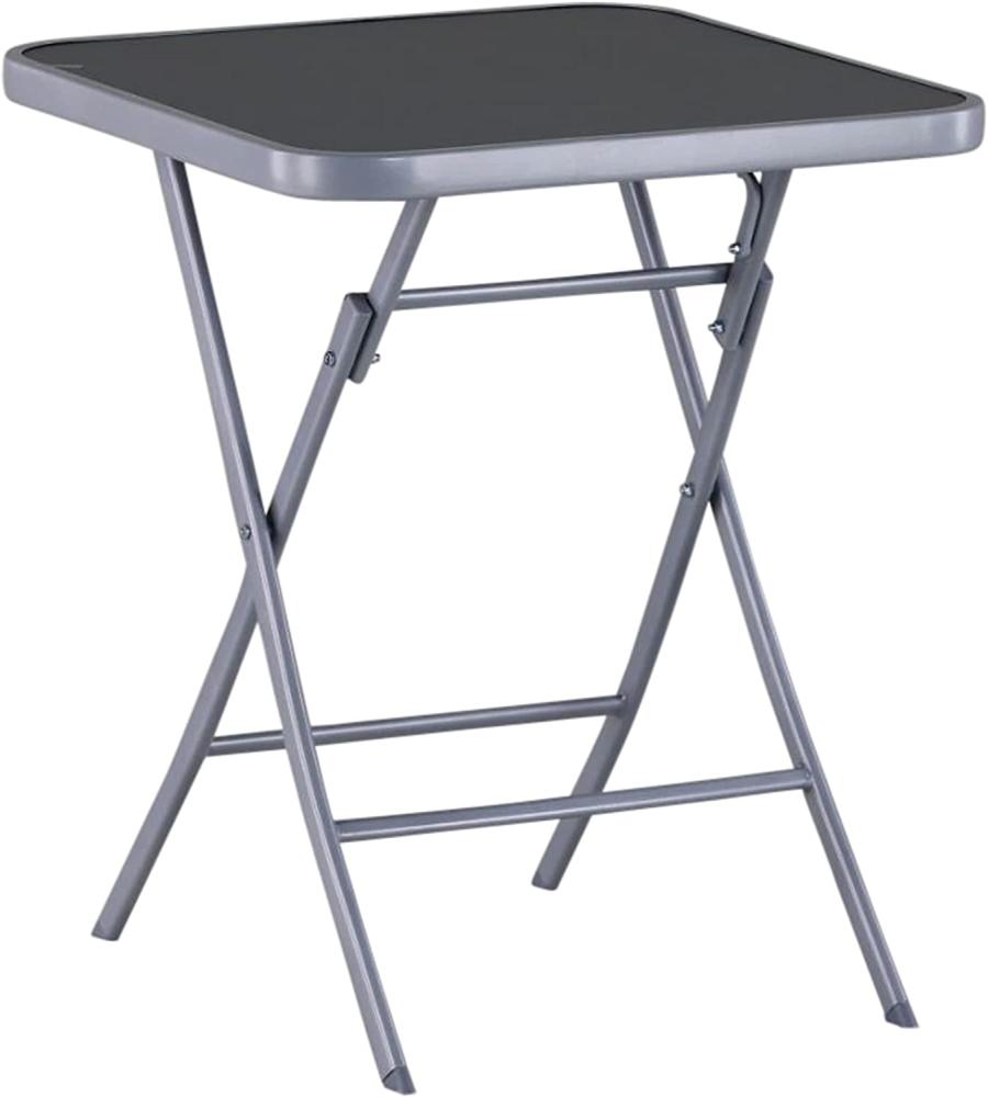Mandalika Garden Kunststoff Klapptisch "Tara", Partytisch, höhenverstellbar für den Garten, silber, 60 x 60 x 72 cm (L x B x H) Bild 1