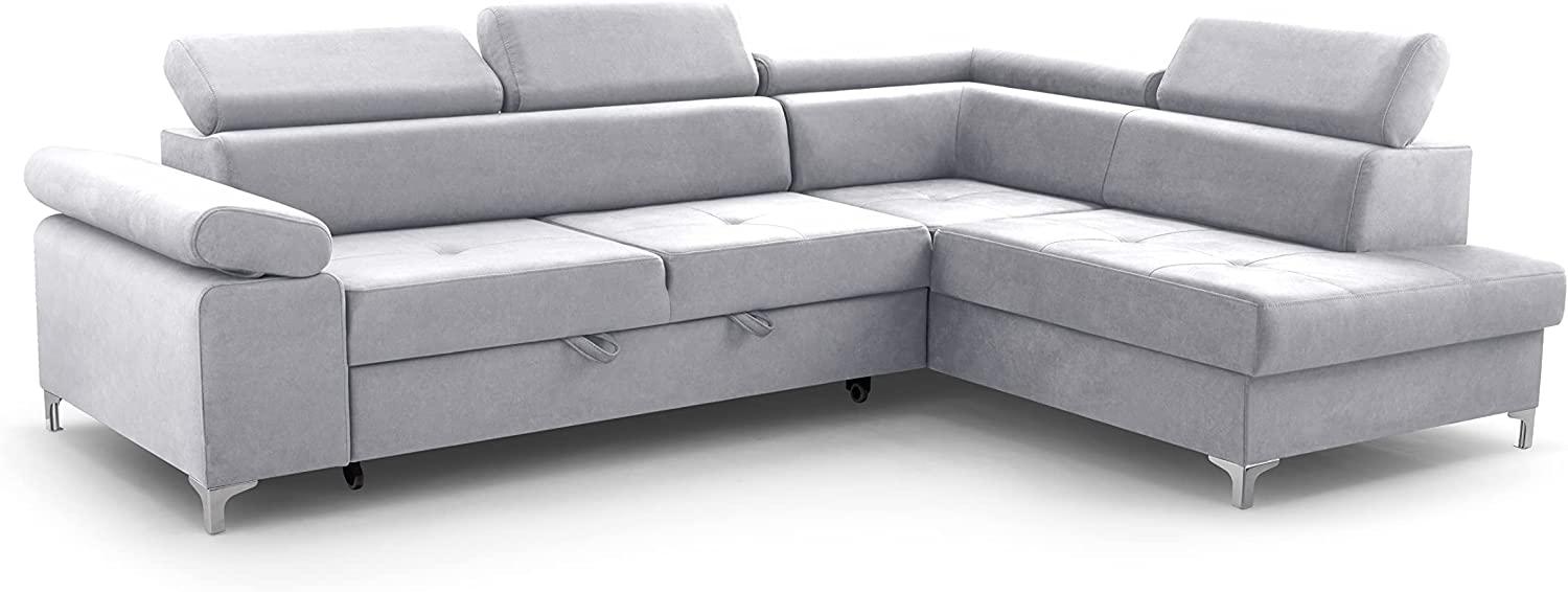 Fabryka Mebli Idźczak Schlafsofa Sofa Madrit Couch Ausklappbares Sofa Schlaffunktion Bettkasten - Kissen Bettzeugbehälter Hilfsautomat - Wohnzimmer, Gästezimmer Modern Design (Vena 3 R) Bild 1