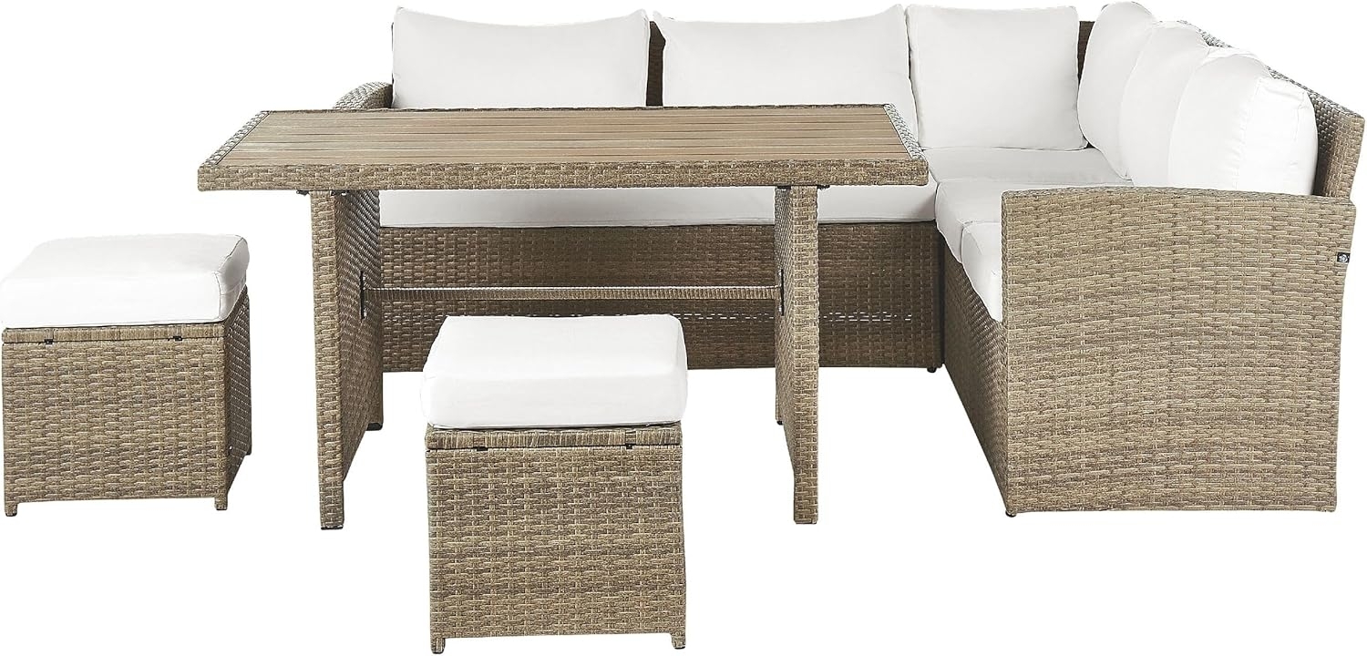 Lounge Set mit Tisch BARDI Braun Bild 1