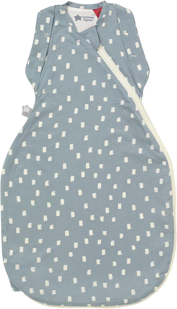 Tommee Tippee Baby Schlafsack für Neugeborene, Der Original Grobag Wickelsack, Hüftgesundes Design, weicher Bambus-reicher Stoff, 0-3m, 1. 0 TOG, Soft Navy Speckle Bild 1